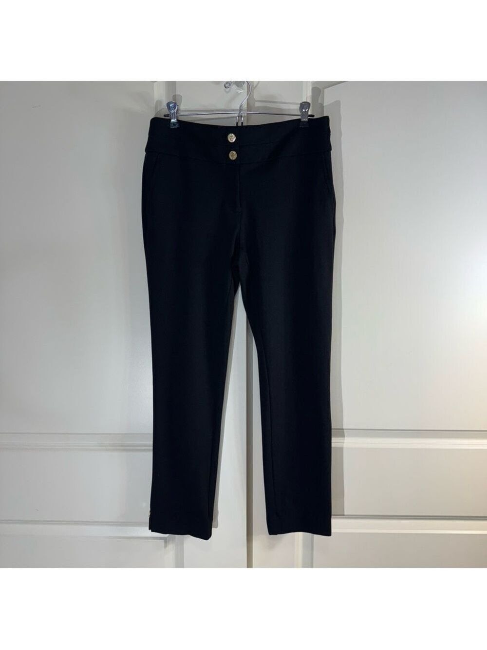 Anne Klein Black Stretch Tailored Ankle Pants 6